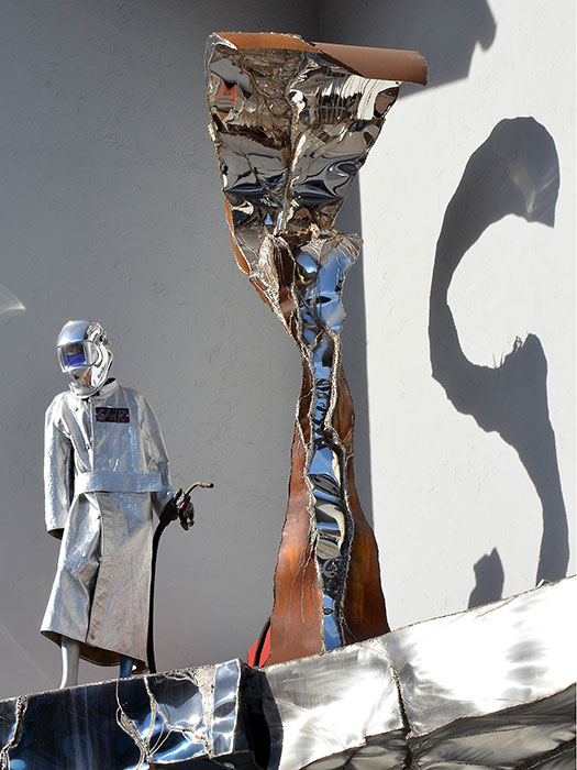 Feuer-Skulptur aus Corten-Stahl