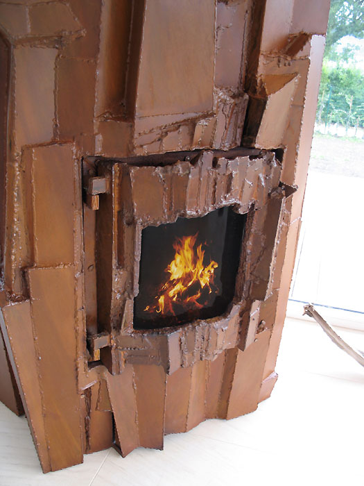 Feuerstelle aus Corten-Stahl, Kunst Unikat