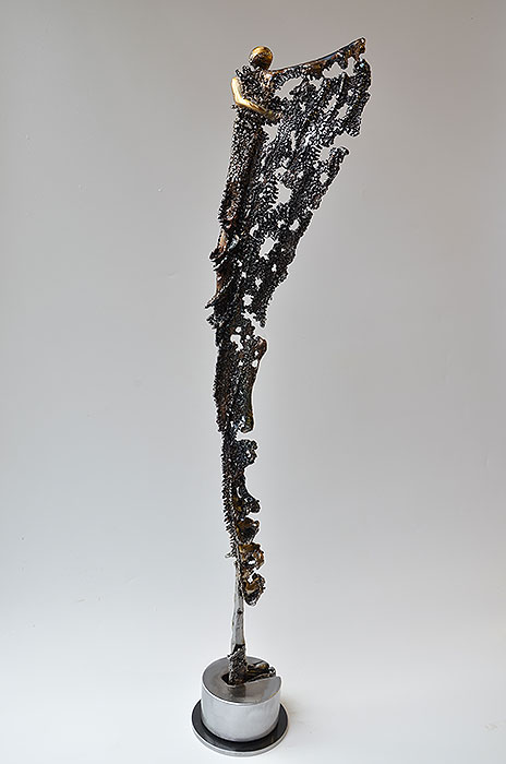 Geschweißte Stahl-Skulptur von Stefan Gahr, Metall Kunst Unikat