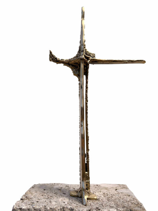 Individuelles Grabkreuz aus Bronze, Künstler-Einzelstück