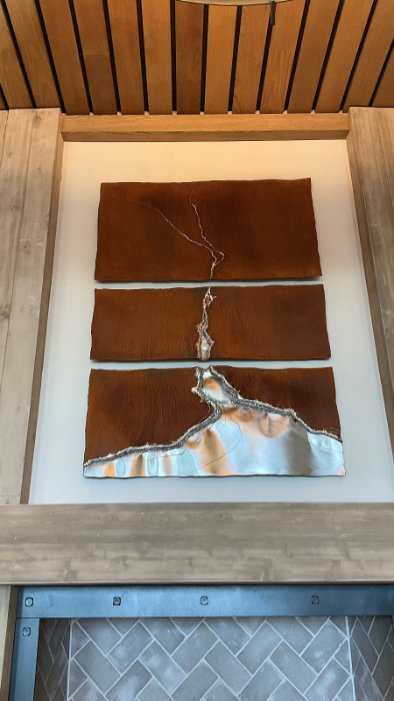 Metallbild aus rostigem Corten-Stahl