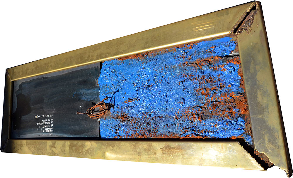 Schwarz-Blaue Koalition, Kunstwerk aus Metall