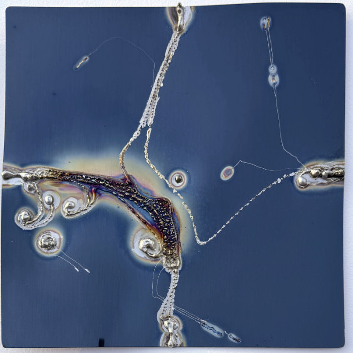 Blue, Polished Stainless Steel