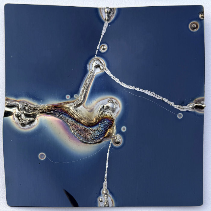 Blue, Polished Stainless Steel