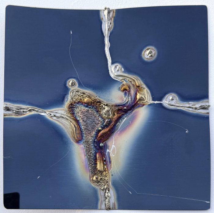 Blue, Polished Stainless Steel