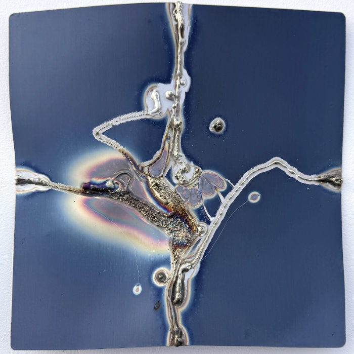 Blue, Polished Stainless Steel