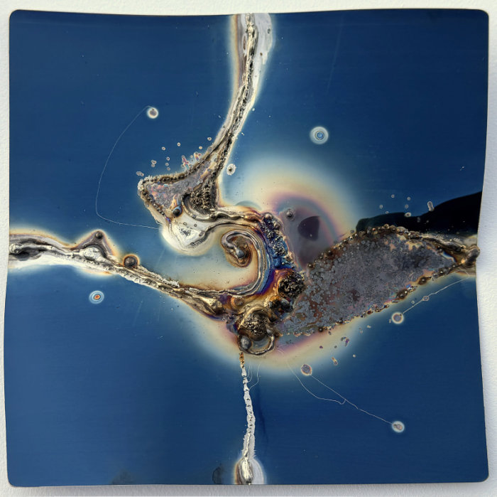 Blue, Polished Stainless Steel