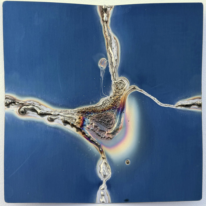 Blue, Polished Stainless Steel