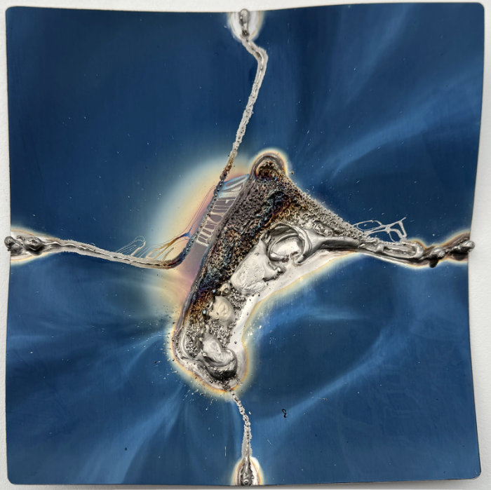 Blue, Polished Stainless Steel