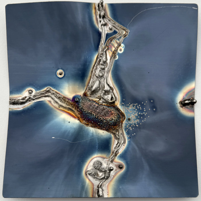 Blue, Polished Stainless Steel