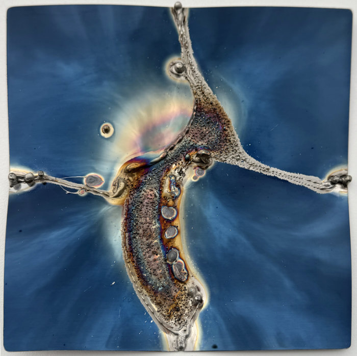 Blue, Polished Stainless Steel