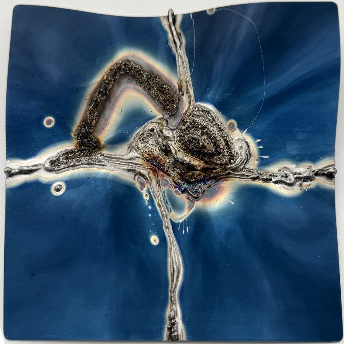 Blue, Polished Stainless Steel