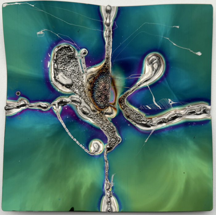 Green, Polished Stainless Steel