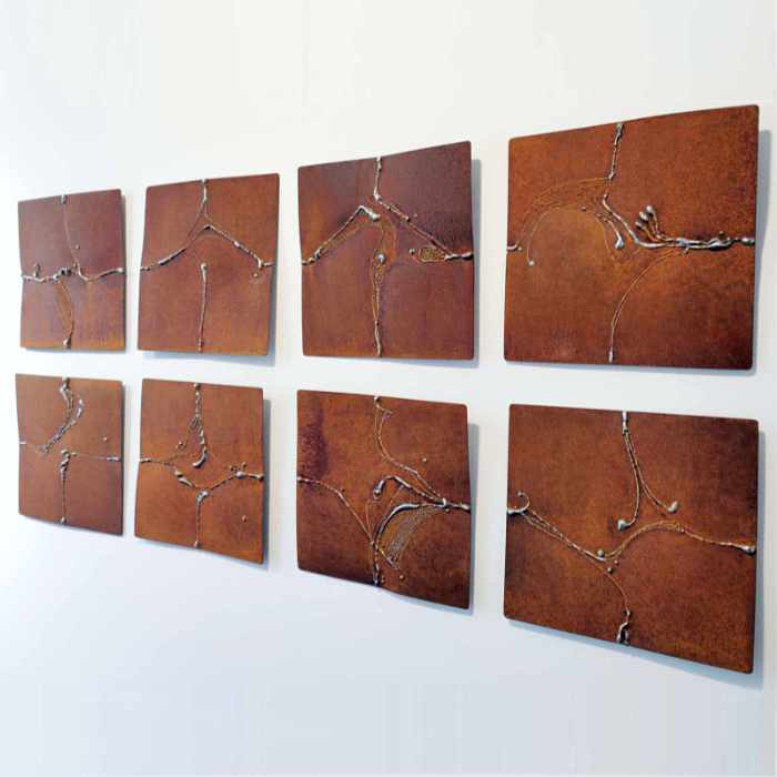 Metallkunst für die Wand aus Corten Stahl