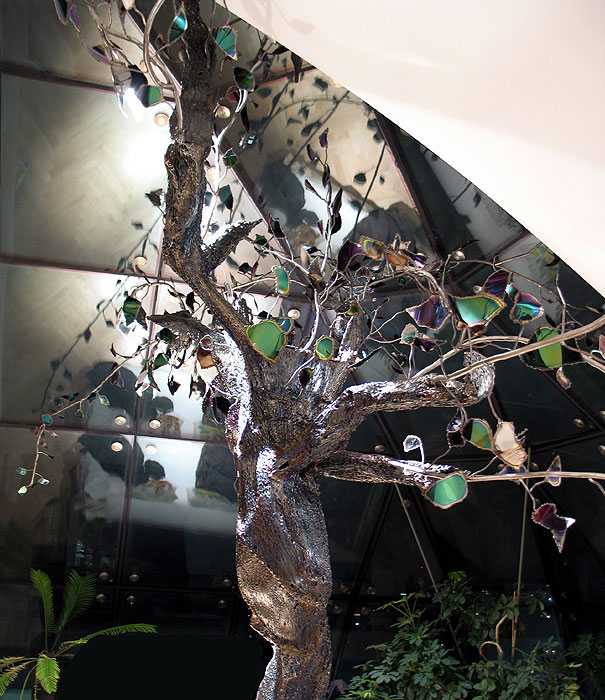 Baum-Skulptur aus Metall