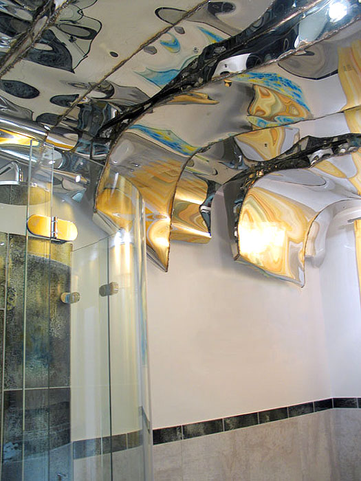Wand Gestaltung aus Edelstahl, Metallkunst im modernen Design