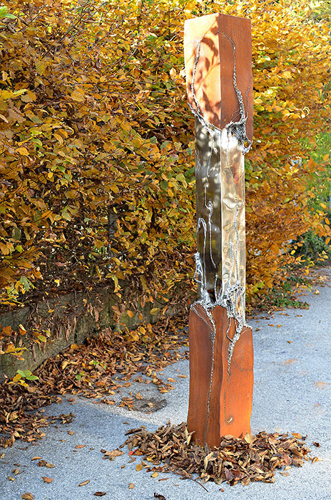 Garten-Skulptur aus Corten-Stahl, Rost-Kunst