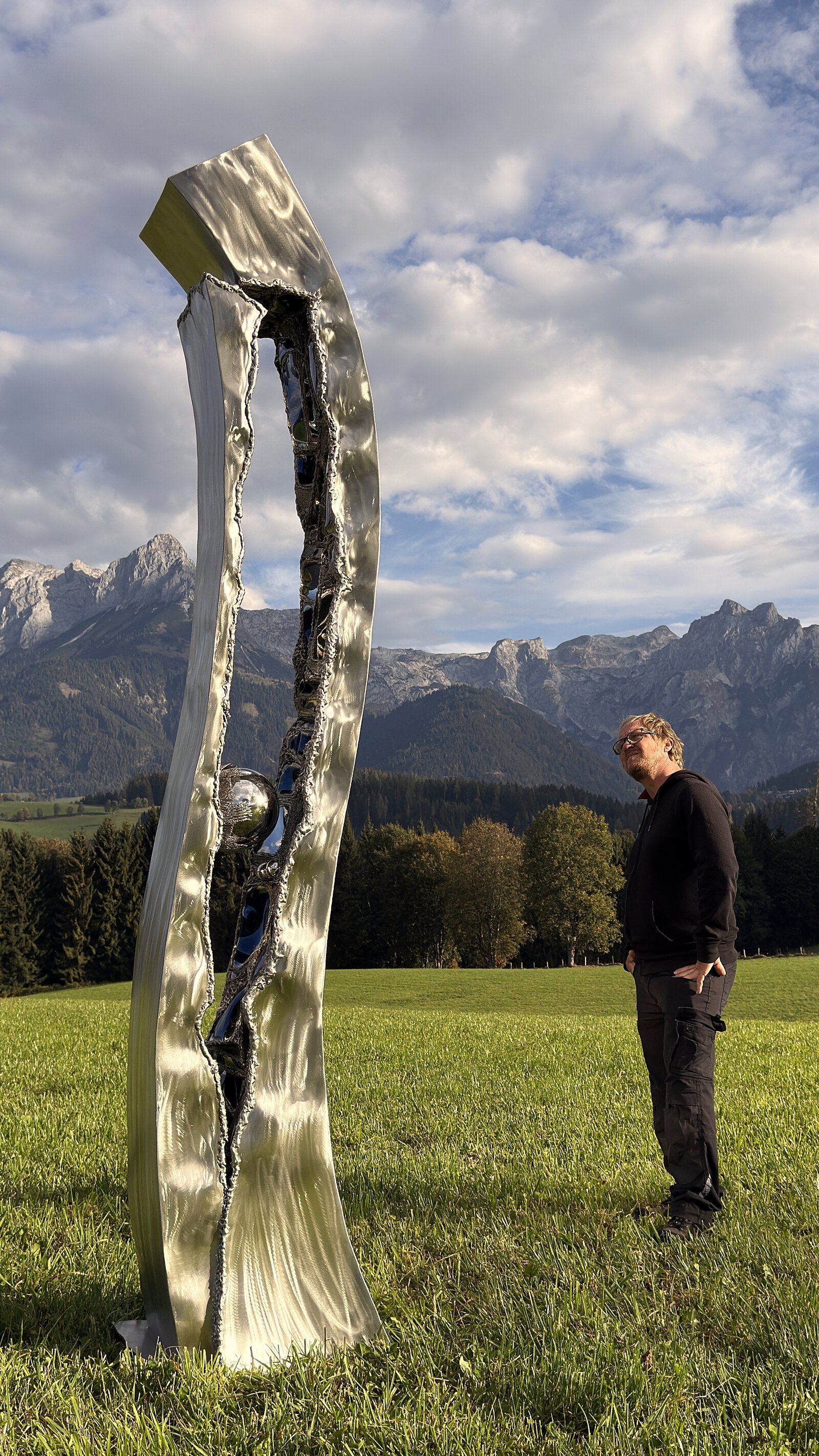 Moderne Gartenskulptur