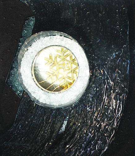 Skulptur für Patrick Ortliebs WM-Goldmedaille
