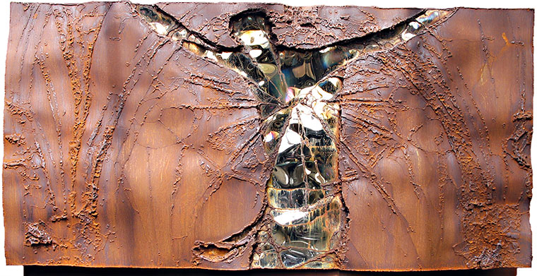 Modern grave design and welded sacred artworks