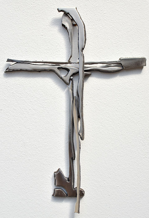 Stainless Art Cross for Urn Grave