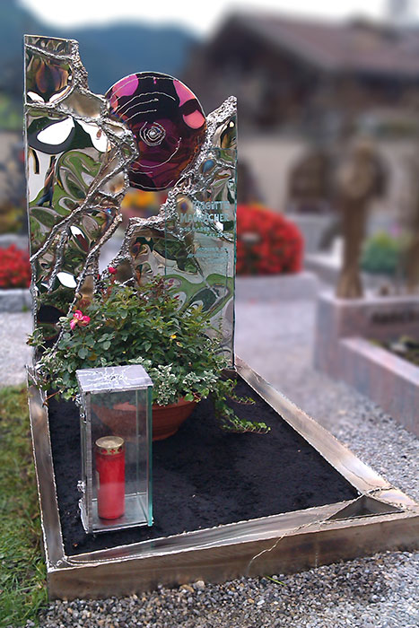 Unique Cementary Memorial, Welded & Polished Stainless Steel