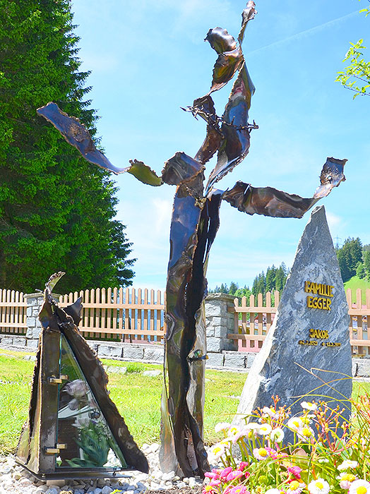 Modern bronze grave cross