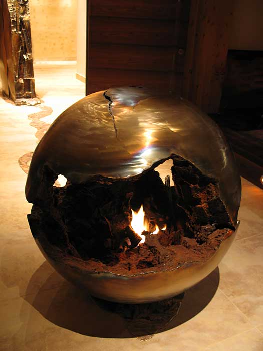 Welded Fire Sculpture, Interior Design