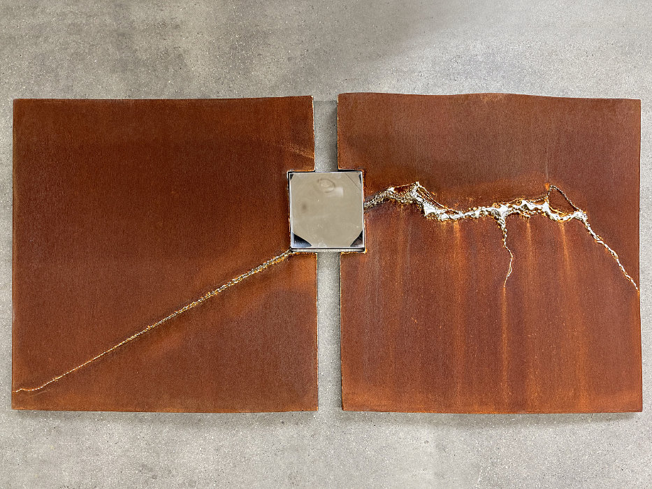 Rusted Metal Wall Art Sculpture of Corten-Steel