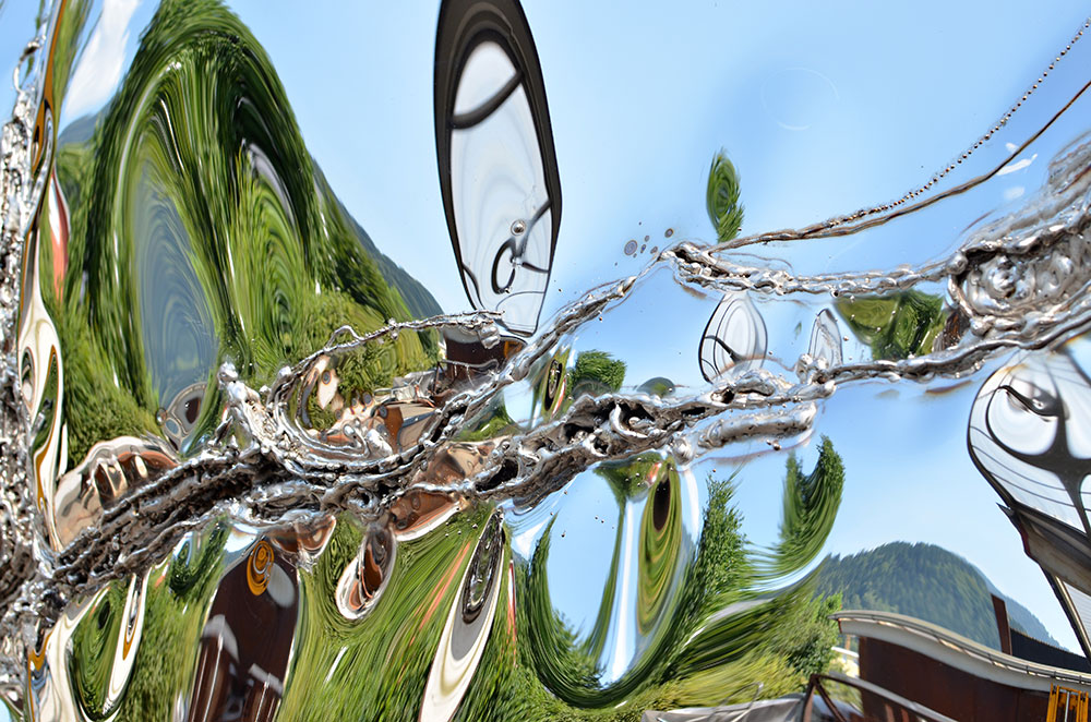 Welded Abstract Art, Wall Object from Polished Stainless Steel