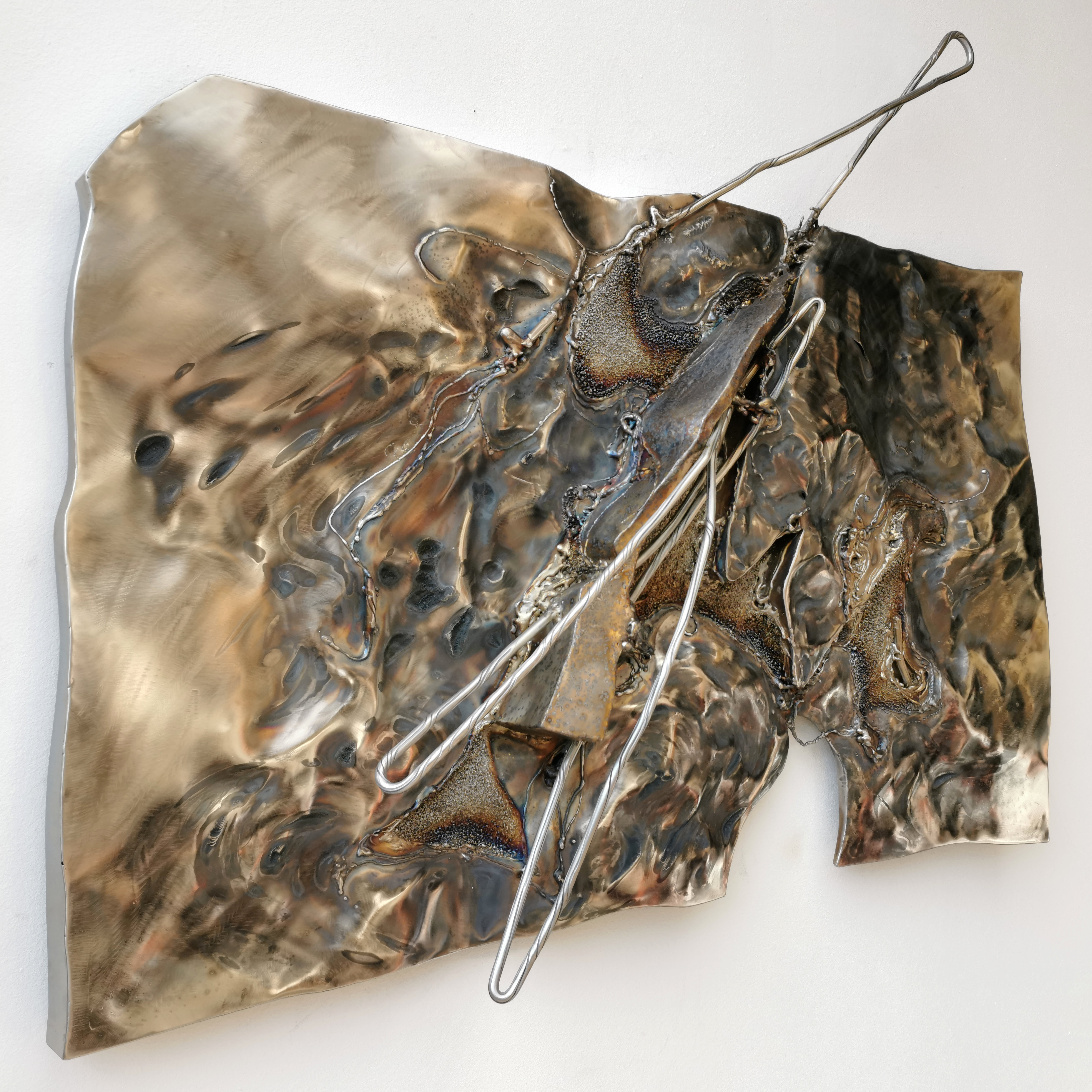 Abstract Metal Art, Welded Wall Object