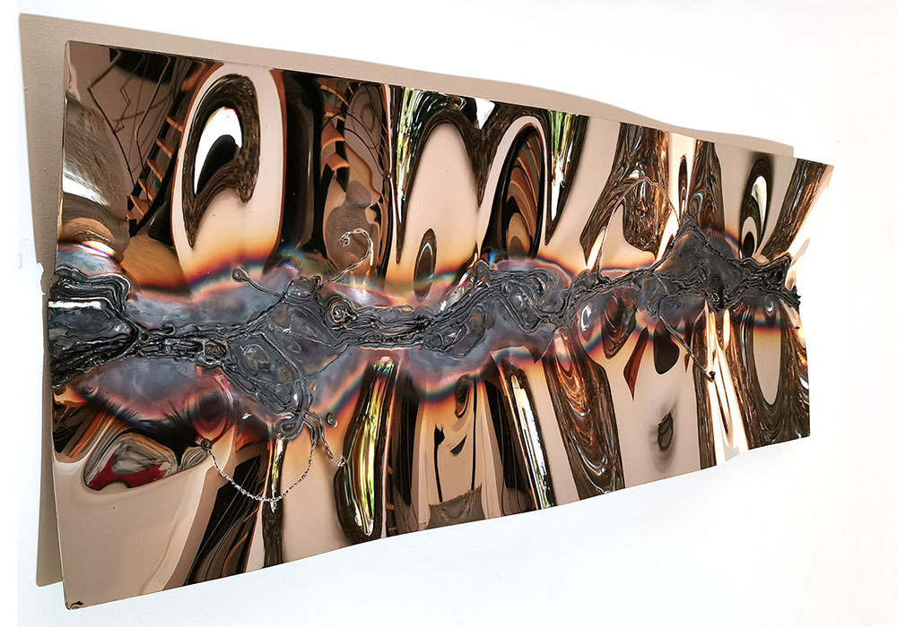 Abstract Metal Wall Art Object