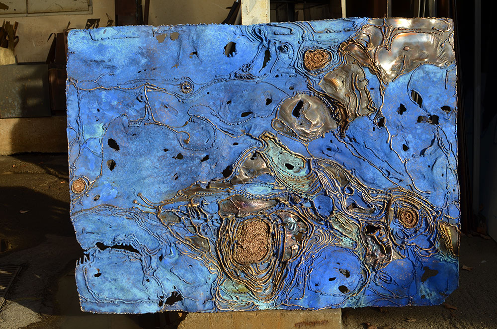 Metal Painting, Patinated Bronze Artwork GAHR