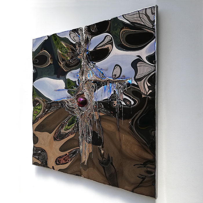 Modern Art, 3D Object of Metal, Single Piece