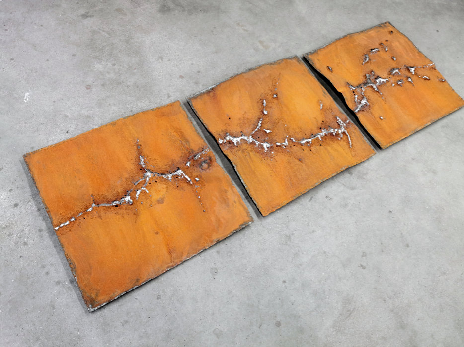 Modern MetalArt, Wall Object of rusted Corten Steel