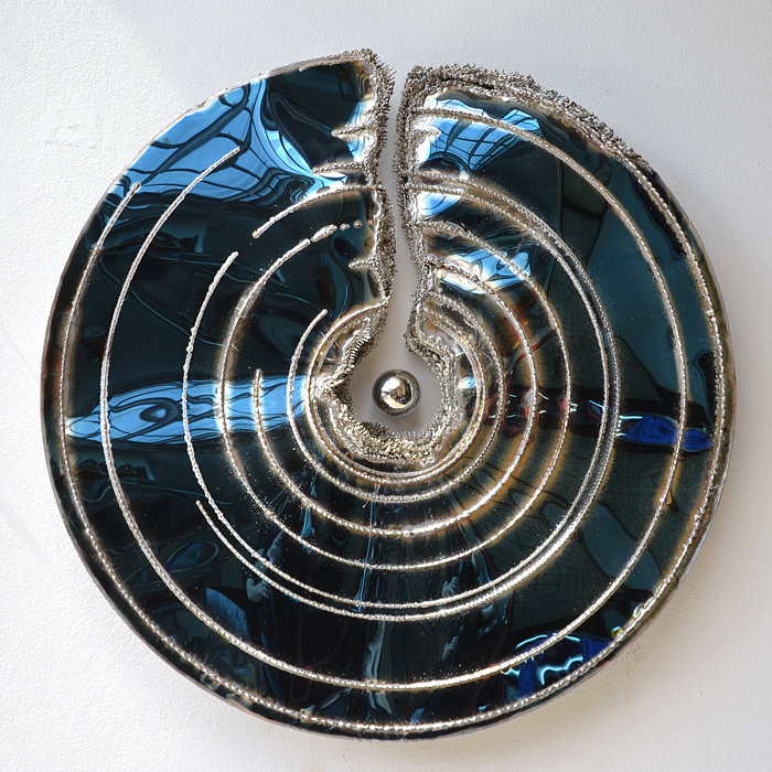 Wall Art Picture in Blue Stainless Steel