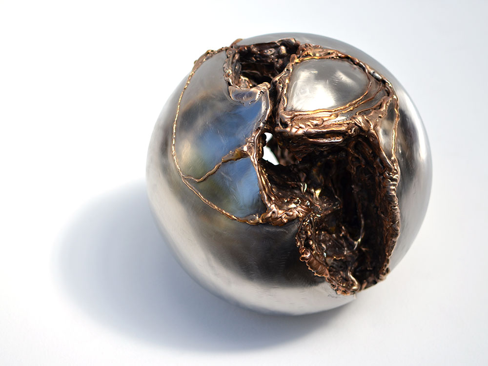 Unique Ball Sculpture, Welded Sphere Sculpture