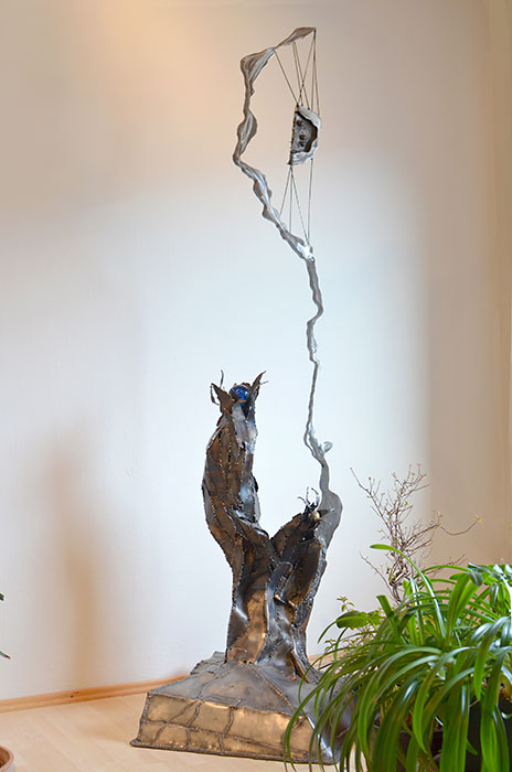 Modern Metal Sculpture, Welded Artwork, Unique Piece