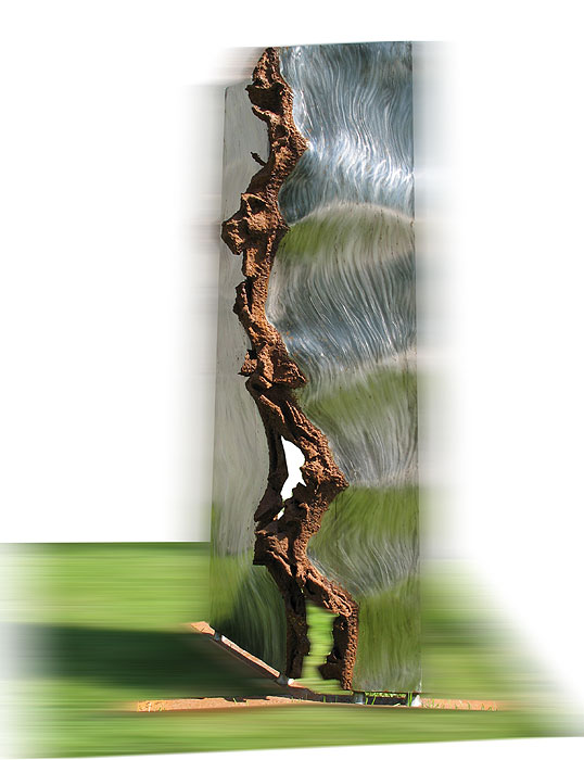 Corten Steel and Stainless Steel Sculpture