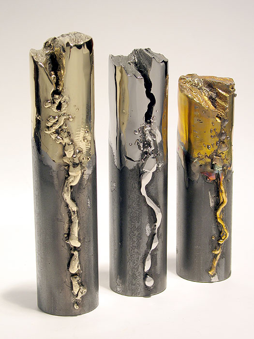 Artistic bars sculptures of different metals
